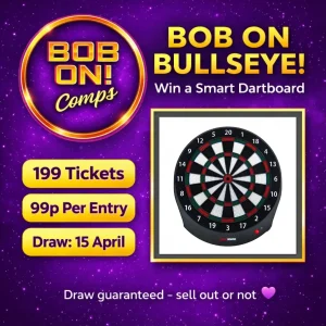 Bob On Bullseye! Win a GranBoard Dash Smart Dartboard
