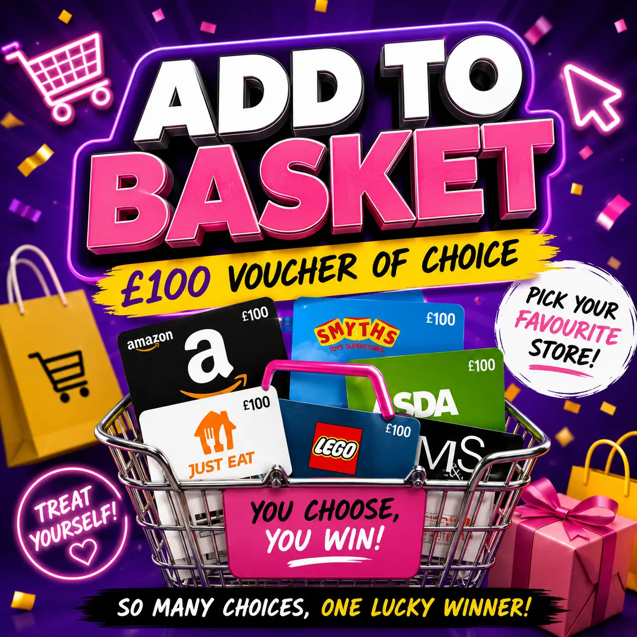 Add To Basket – £100 Voucher of Choice