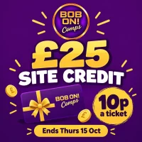 💜 £25 Bob On Site Credit | 10p a Ticket