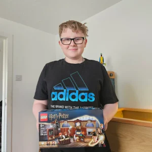LEGO Harry Potter Charms Class Set - Dawn, modeled by her son
